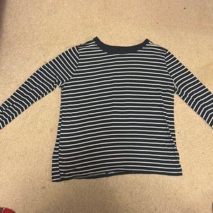 Striped white and blue long sleeve shirt. Very good condition